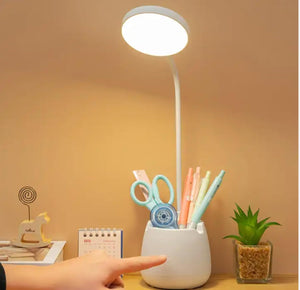
                  
                    Lexton Rechargeable LED Touch On Off Switch Desk Lamp with Mobile Holder, 3 Modes LED Lights, Office Desk Light with USB Charging Dimmer & Flexible lamp Neck (Pack of 1, White)
                  
                