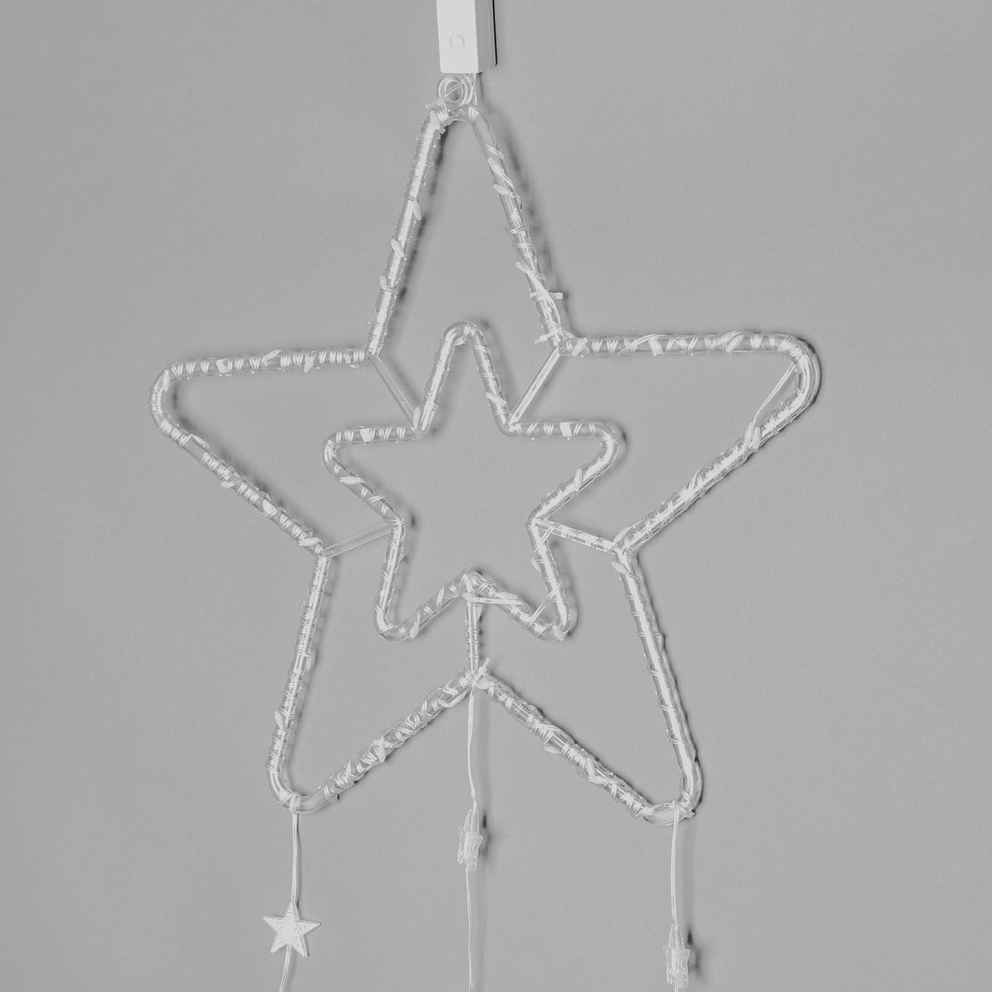 Lexton Hanging Star Curtain Lights, Warm White LED Decor for Home & Festivals