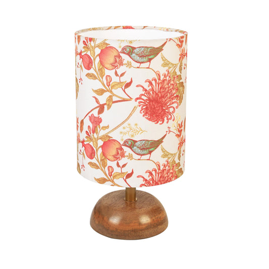 Lexton Birds & Floral Print Table Lamp | Wooden Base | Decorative Accent Light | Without Bulb iCraft by Eagle