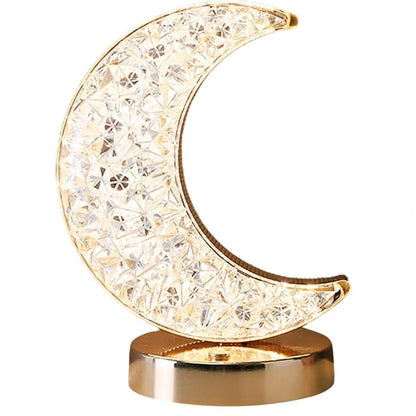 Lexton Half Moon Crystal LED Nightstand Lamp  Rechargeable
