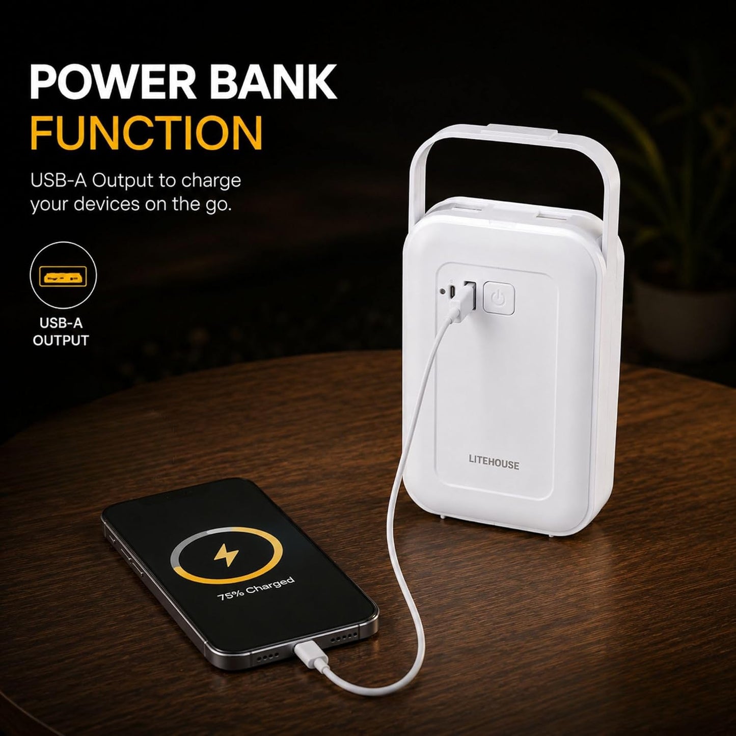 LED emergency light for camping and travel
Bright rechargeable emergency light for power cuts