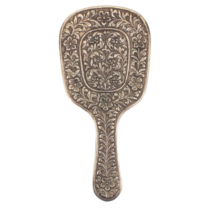 iCraft ICCM01 Hand Carved Metal Hand Mirrors for Home Decorations (Metal, Pack of 1)