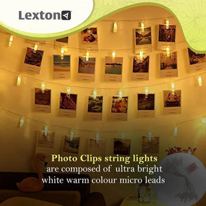 
                  
                    Lexton Photo Clips Battery String Light for Home Decoration (10 Clips,Warm White)
                  
                