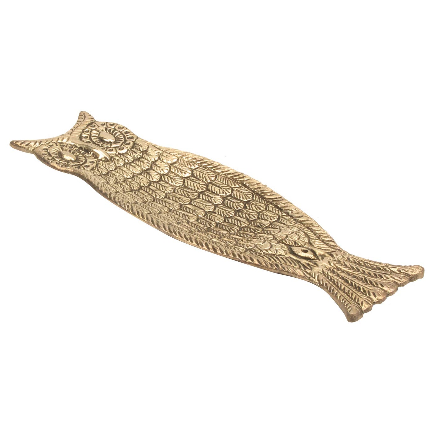iCraft ICCM03 Hand Carved Assorted Owl Incense Stick Holder Tray (Metal, Pack of 1)