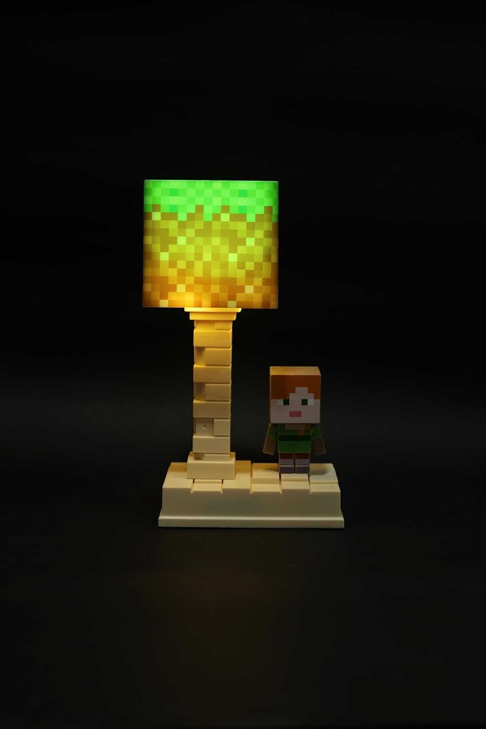 Lexton 7-Inch Minecraft Cartoon LED Table Lamp | Rechargeable Kids Night & Study Light