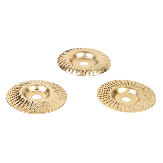 Spartan 3-Pc 4" Woodworking Carving Discs, 5/8" Bore