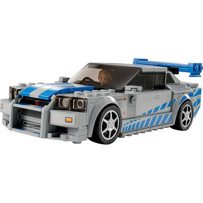 LEGO Speed Champions Nissan Skyline GT-R R34 76917 Race Car Set for Kids 9+ (Box Condition Damaged, Product Fine)