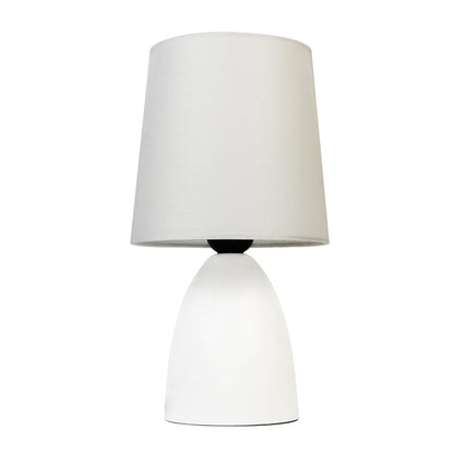 Lexton White Fabric Shade Bedside Table Lamp