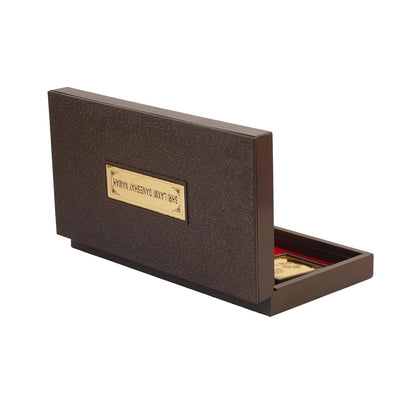 Klassic Lakshmi Ganesh Pooja Box with Shubh Labh & Gold Plated Temple Frame