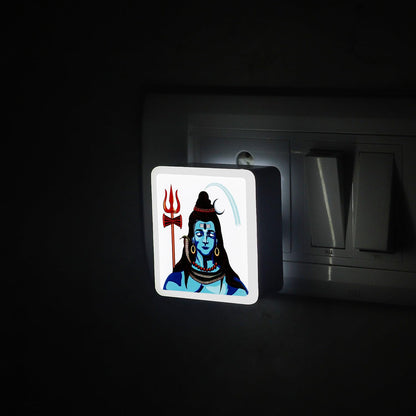 Lexton Shiv Ji Fancy LED Night Lamp with 2 Pin Socket for Spiritual Ambiance, 0.5 Watt, 230v (Warm White, Pack of 1)