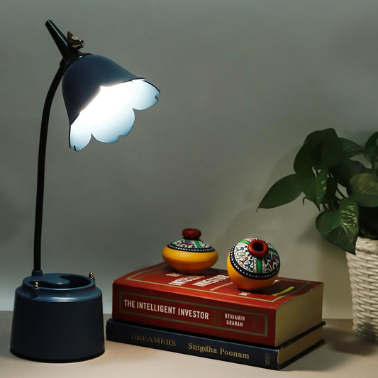 Lexton Flower Bird Table Lamp – USB Rechargeable, 3 Color Modes.