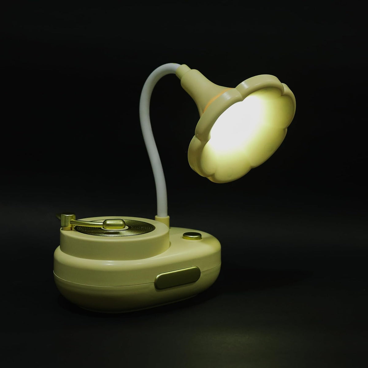 Lexton 11-Inch Phonograph LED Table Lamp | Vintage Gramophone Design & Soft Eye-Care Light