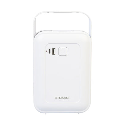 Lexton Litehouse 12W Rechargeable Emergency LED Lamp (96 SMD) | 4000mAh Battery | 3 Modes | Type-C | Power Bank