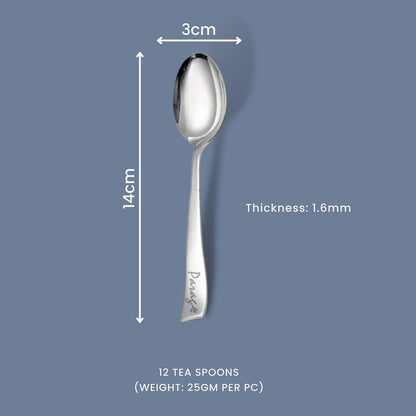 Sorabh DS Stainless Steel Desert Spoon Plain 06 Pcs