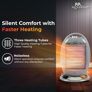 
                  
                    RR Signature HL-315 Halogen Room Heater with 3 Rods, 1200 Watt, 180 Degree Oscillation, Noiseless, Tip Over Switch, Room Heater for Home & Office, RR,Multicolour
                  
                