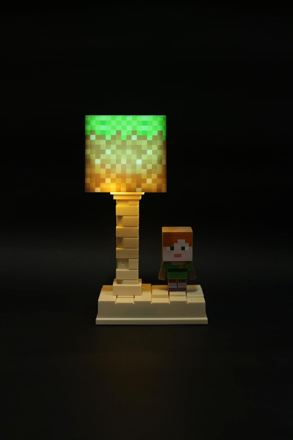 Lexton 7-Inch Minecraft Cartoon LED Table Lamp | Rechargeable Kids Night & Study Light