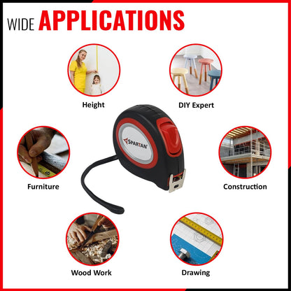 Spartan 5 in 1 Screwdriver Kit with 5m Steel Measuring Tape | Tool Combo Set
