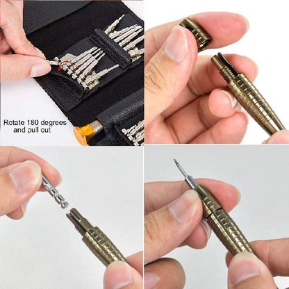 Spartan 27-in-1 Precision Screwdriver Set with Leather Case