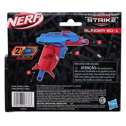 Nerf Alpha Strike Slinger SD-1 Blaster – Single-Fire Foam Dart Toy for Kids