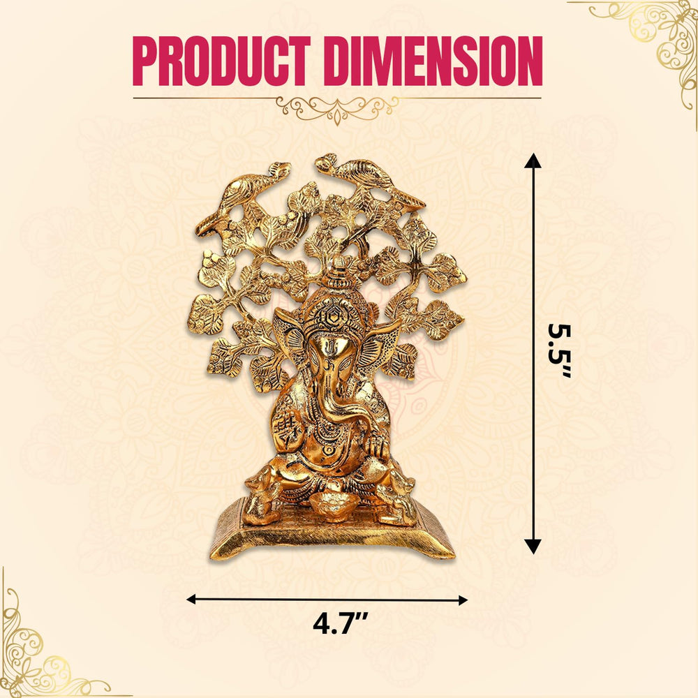 
                  
                    Klassic Lord Ganesh Idol with Good Design Diya Lamp | Diwali Diya, Durga Puja, Subh Labh Gift Temple Articles Decoration Antique Gifts (Pack of 1, Golden)
                  
                