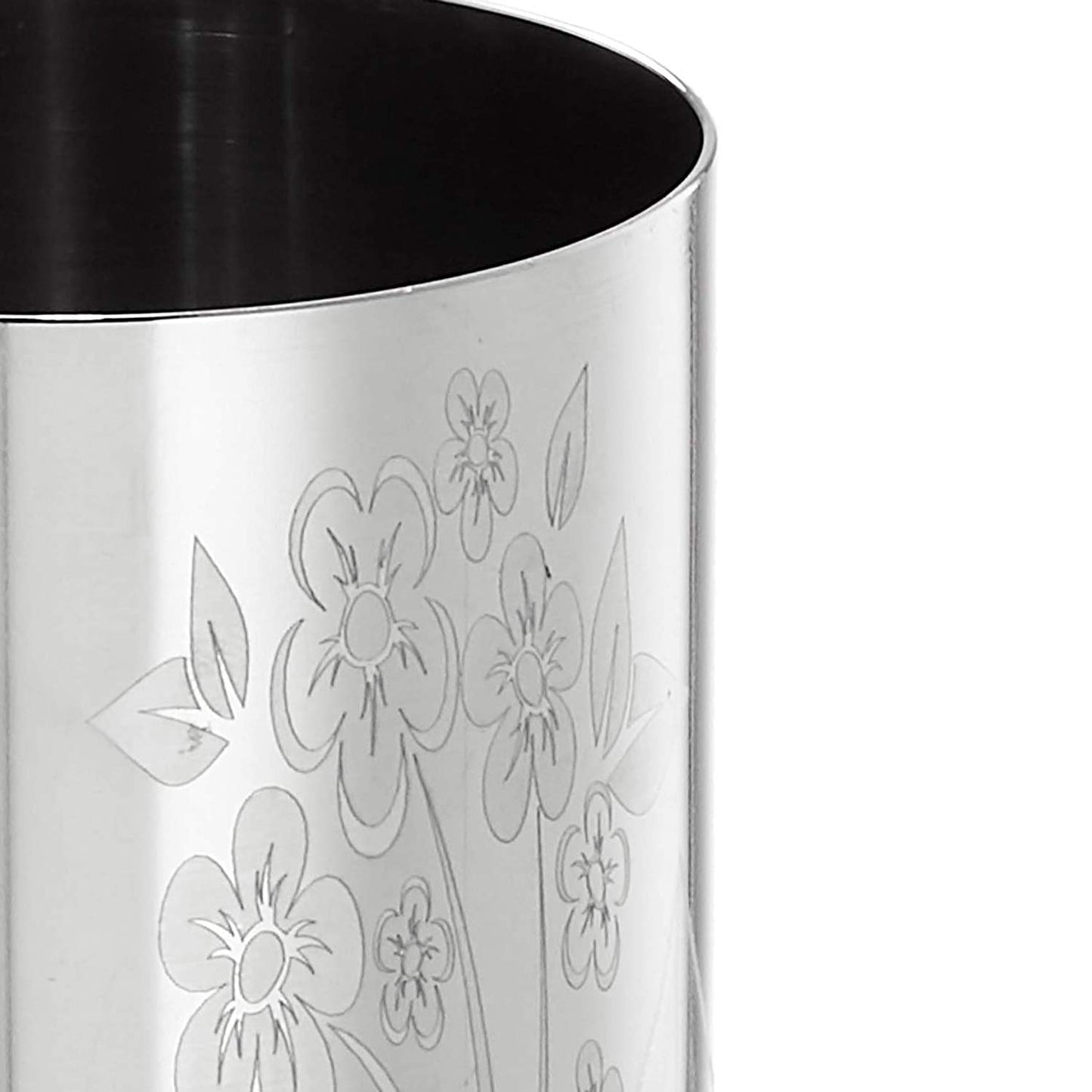 Sorabh RGL Premium Stainless Steel Royal Glass – 7 cm, Laser Design, Set of 6