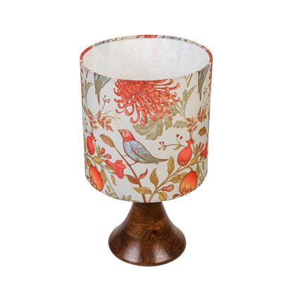 Lexton Birds Print Wooden Table Lamp – Bedroom & Living Room Decor