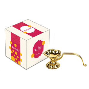 
                  
                    Klassic Home Decore Large Brass Aarti Diya | 5 cm Hight, Hiqh-Quality Brass, Long Handle, Pooja Lamp | Best for Pooja Purposes, Diwali Festival Temple Decoration (Pack of 1, Gold)
                  
                