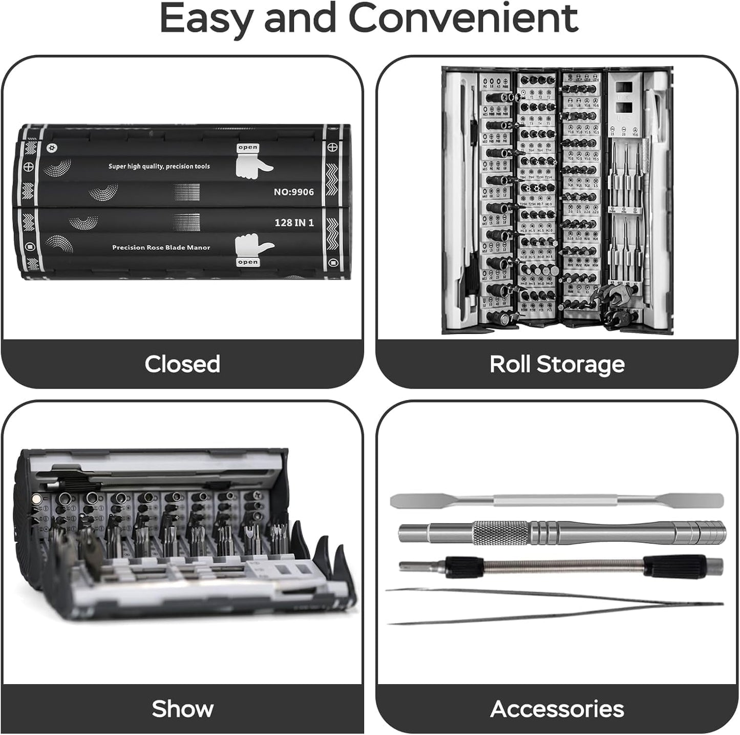 Spartan 128-in-1 Precision Screwdriver Set for Phone, Laptop & Computer Repair