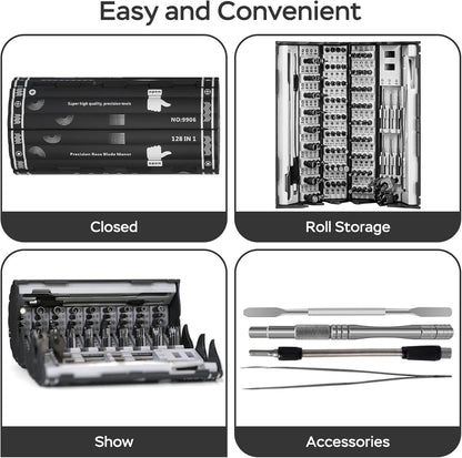 Spartan 128-in-1 Precision Screwdriver Set for Phone, Laptop & Computer Repair