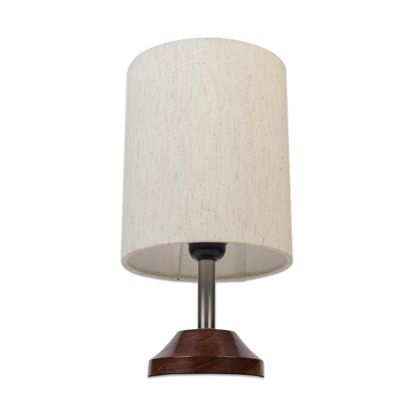 Lexton Wooden Round Table Lamp  Stylish wooden shade, ideal for bedroom, desk, or living room