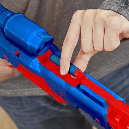 Nerf Wolf LR-1 Blaster – Foam dart blaster with scope, 12 darts, fun for kids. Box damaged, product works perfectly (Box damaged  Product Fine)
