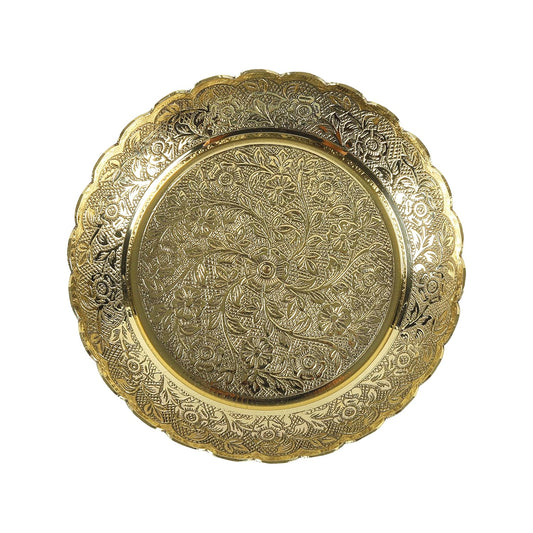 Klassic Small Brass Puja Thali 5.25 Inch