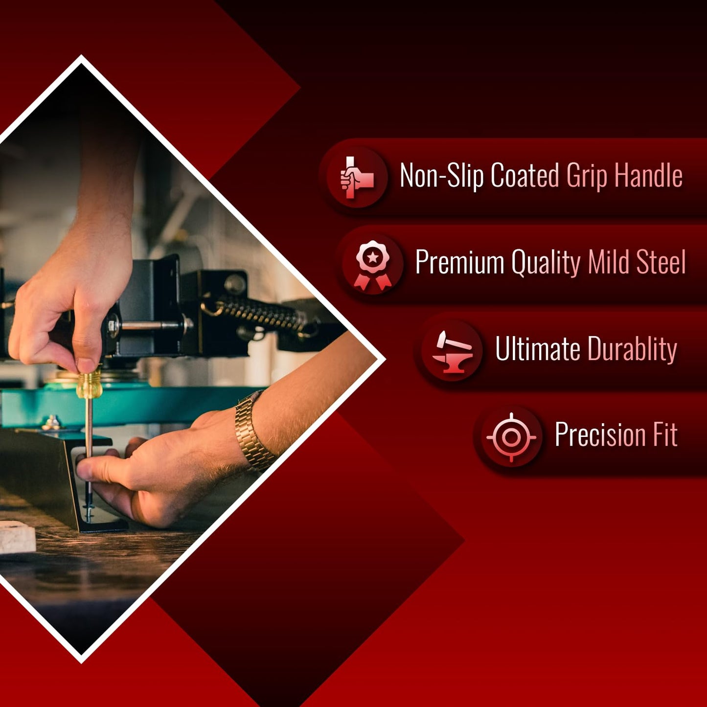 Spartan 8 Inch Combination Plier with 5 Piece Screwdriver Set | Heavy Duty Hand Tool Combo