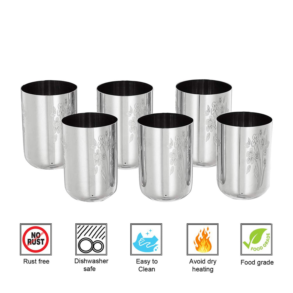 
                  
                    Sorabh RGL Premium Stainless Steel Royal Glass 7 cm (Laser, Set of 6)
                  
                