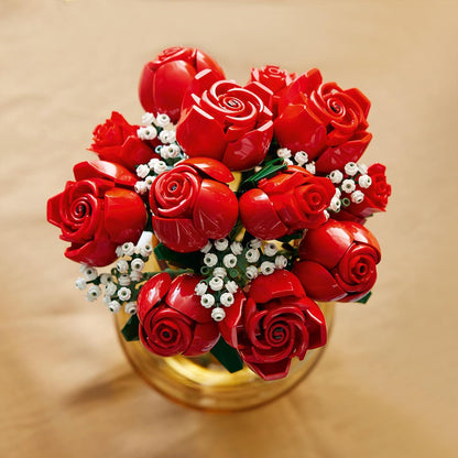 LEGO Rose Bouquet Flower Building Set for Adults, Decorative Gift, 822 Pcs (Box Condition Damaged, Product Fine)