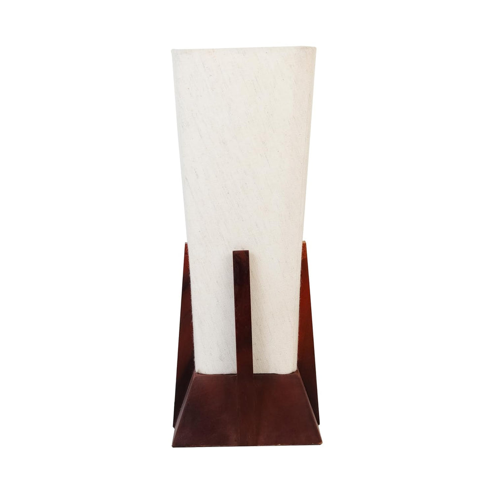 
                  
                    Lexton Wooden 'Pyramid' Table LED/CFL Lamp for Bedroom & Living Room (14 Inch, Wood, Without Bulb, Pack of 1) |Bedside Table Lamp Side Table Lamps for Home Decoration Office Side Lamp
                  
                