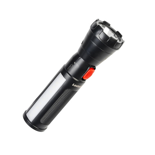 Lexton Comet 1W Torch 1200mAh, Type-C Fast Charge, Dual Mode, 5H Backup, Black