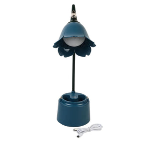 
                  
                    Lexton Flower Bird Table Lamp | Eye Friendly, USB Rechargeable, 3 Color Modes, Touch On/Off Switch, Adjustable Arm, Pen Holder | Suitable for Room Decor, Reading, Office (Pack of 1, Blue)
                  
                