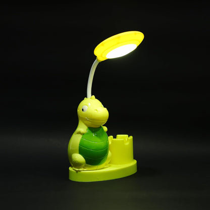 Lexton 11 Inch  Kids Dinosaur Lamp – Fun LED study light with built-in stationery holder.