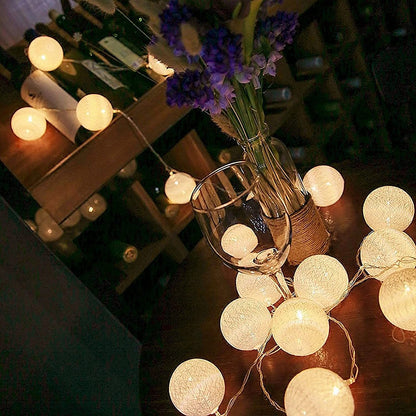 Lexton 16 Decorative Rattan Balls – Warm White Festival Lights