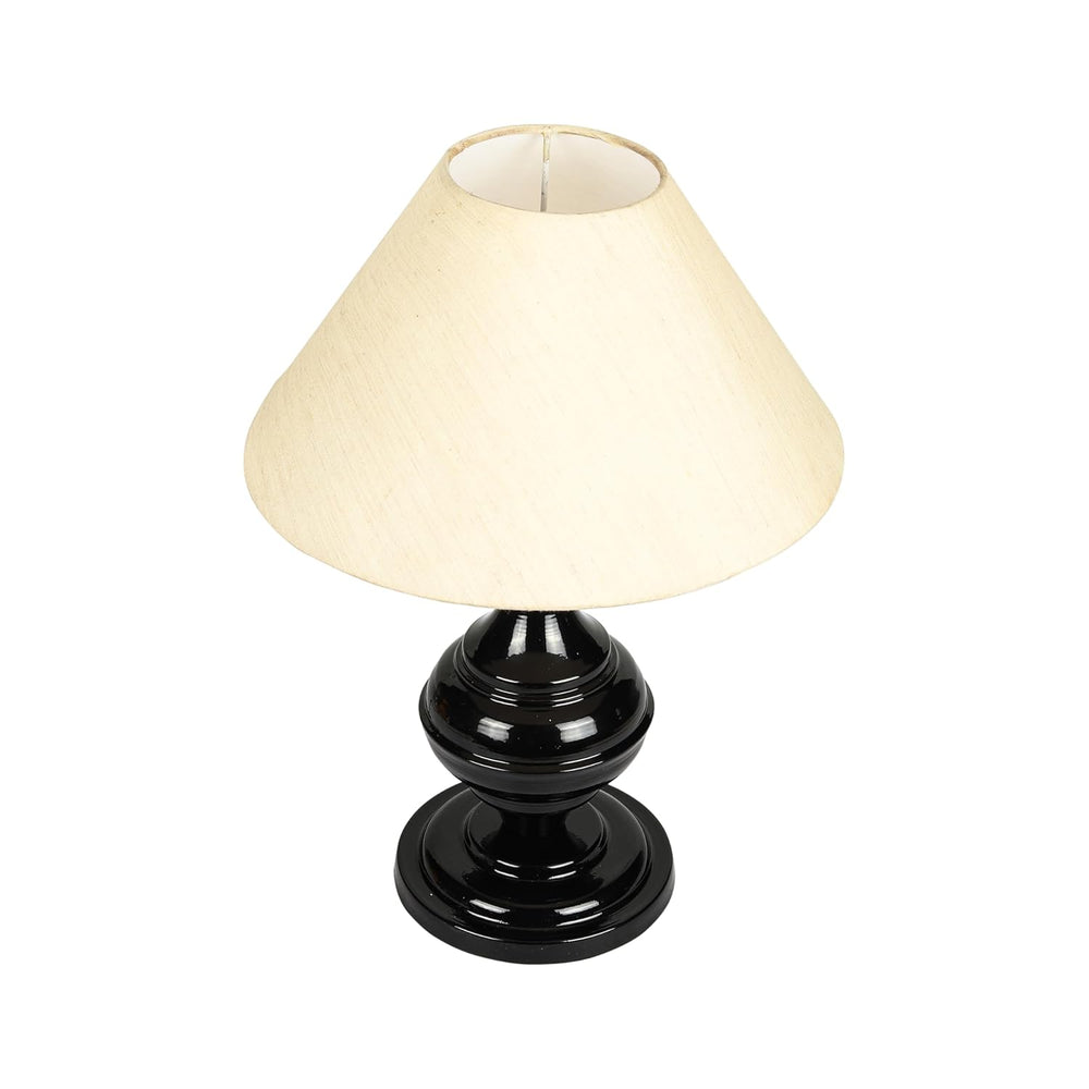 
                  
                    Lexton Black Metal Base Table Lamp | Bed Side Lamp for Bedroom | Living Room | Home Decoration | Drawing Room | Study Room | Bedside | Gifting Purpose| Bulb Not Included (Beige Shade, Pack of 1)
                  
                