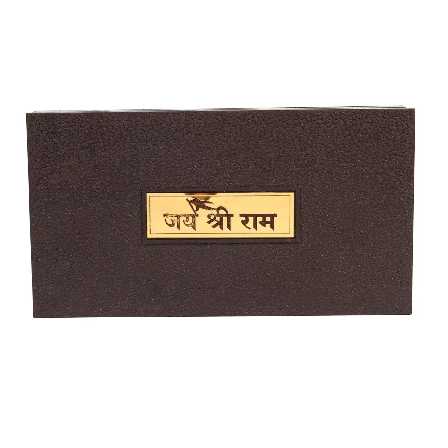 Klassic Ram Darbar Plastic Pooja Box with Hanuman Ji & Gold Plated Temple Frame