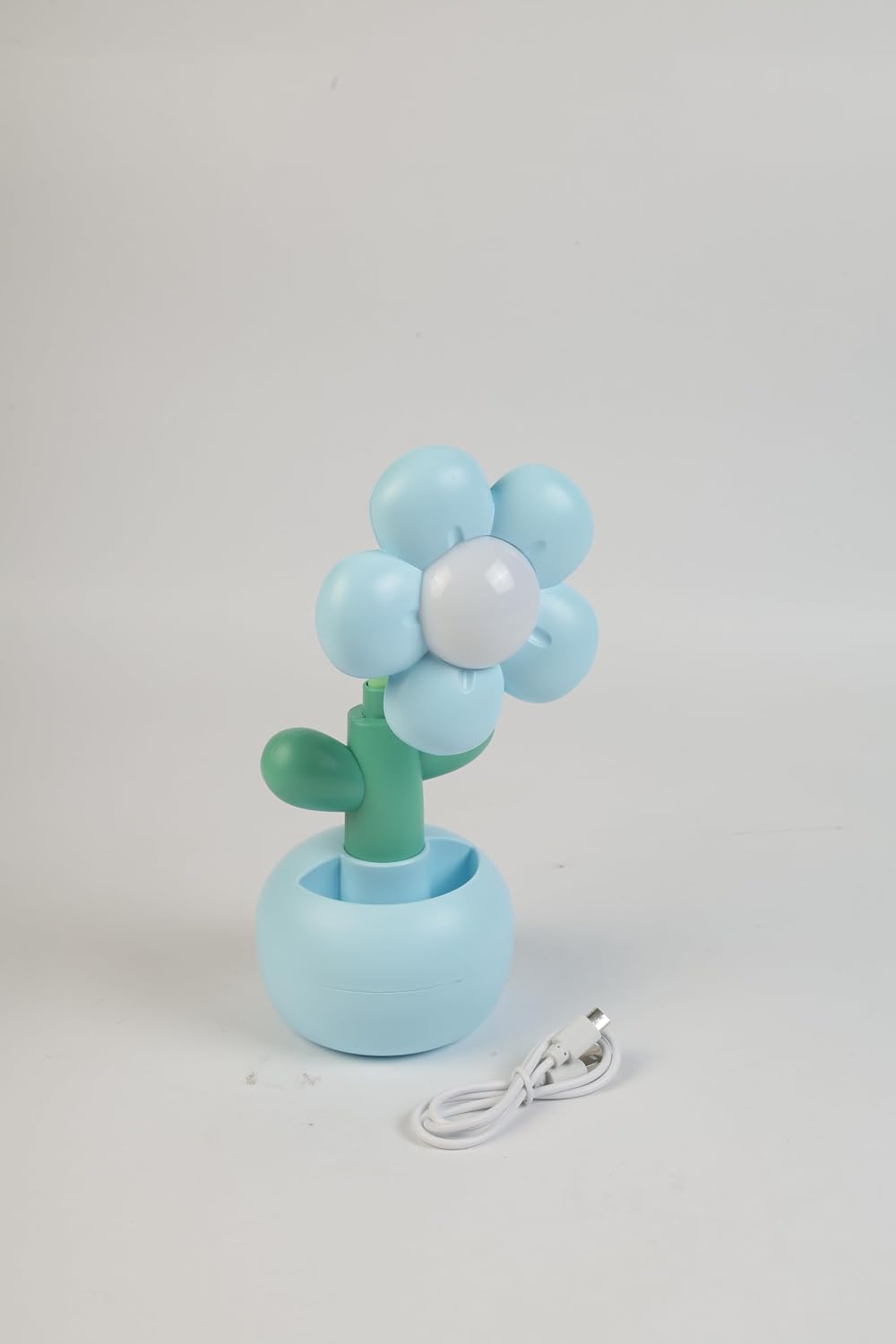 Lexton 9-Inch Flower LED Table Lamp with Pen Holder | Rechargeable Kids Study Light