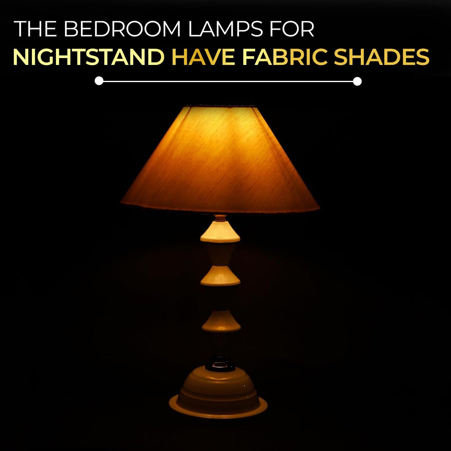 Lexton White Metal Pillar Table Lamp with beige shade, perfect for bedside and living room décor.