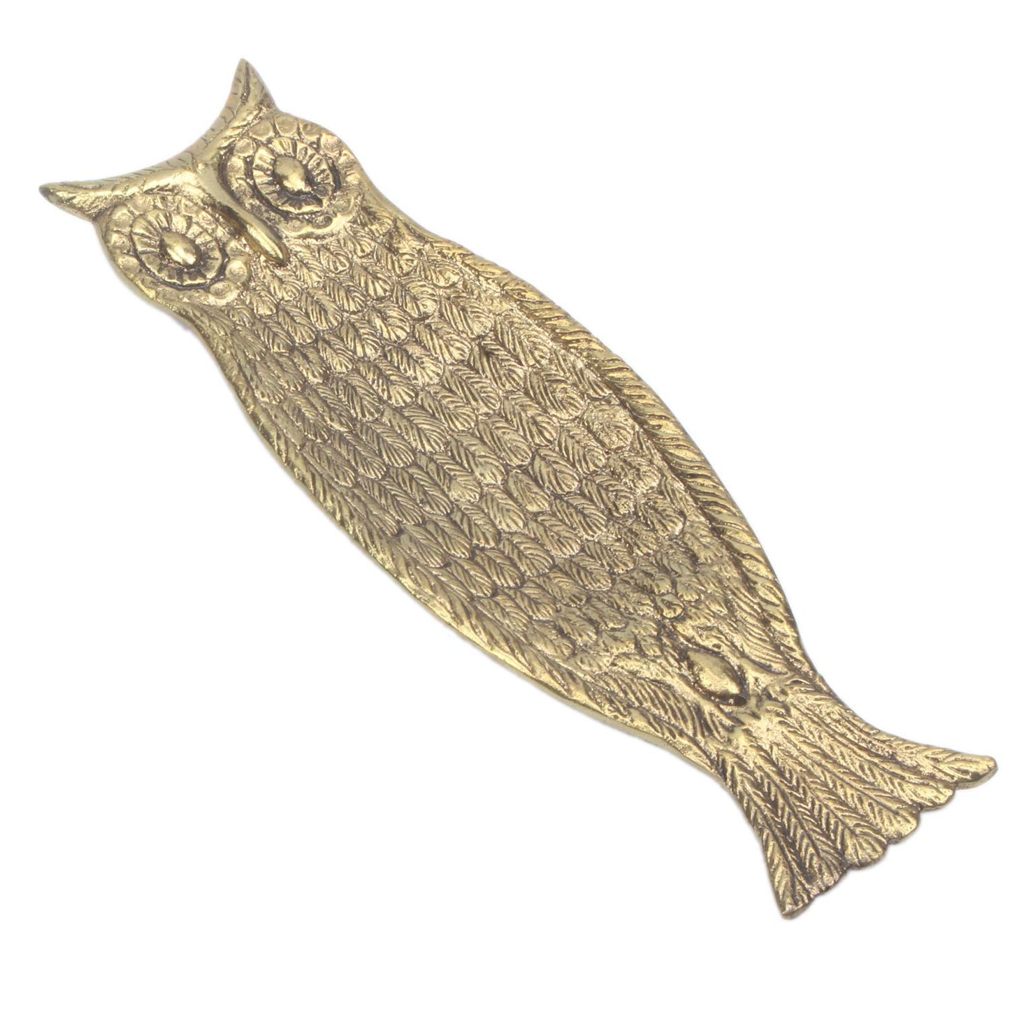 iCraft ICCM03 Hand Carved Assorted Owl Incense Stick Holder Tray (Metal, Pack of 1)