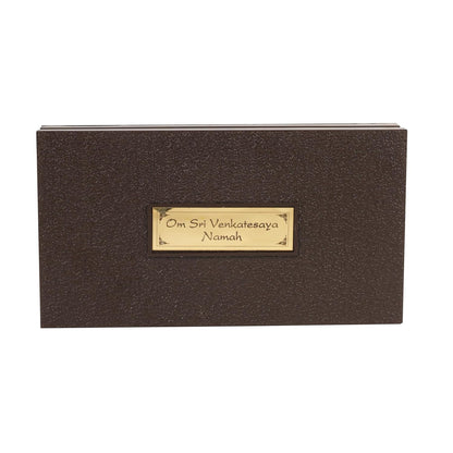 Klassic Lord Venkateswara Plastic Pooja Box with Charan Paduka & Gold Plated Frame