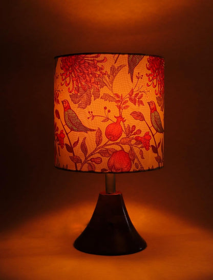 Lexton Birds Print Wooden Table Lamp – Bedroom & Living Room Decor