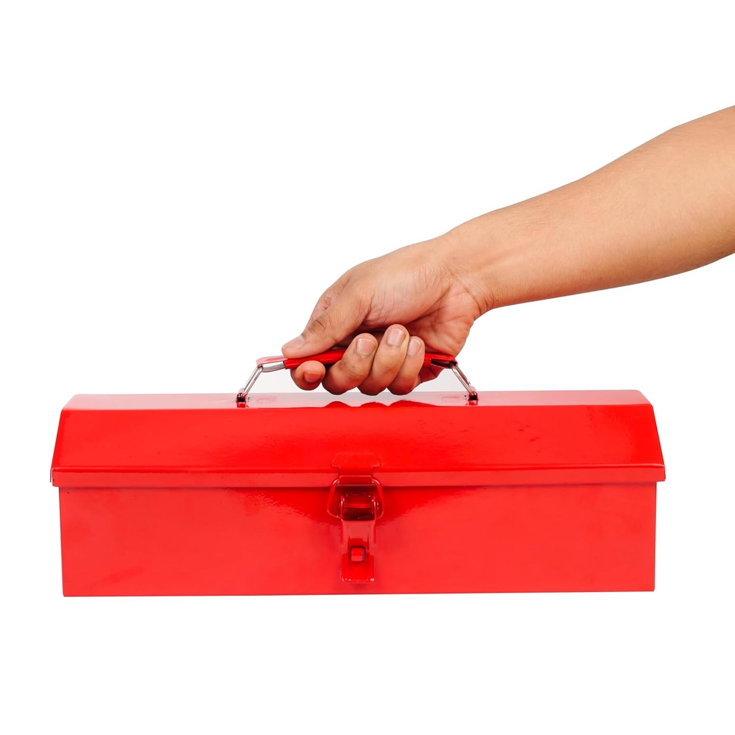 Spartan Metal Tool Box with Handle | Heavy Duty Red Toolbox