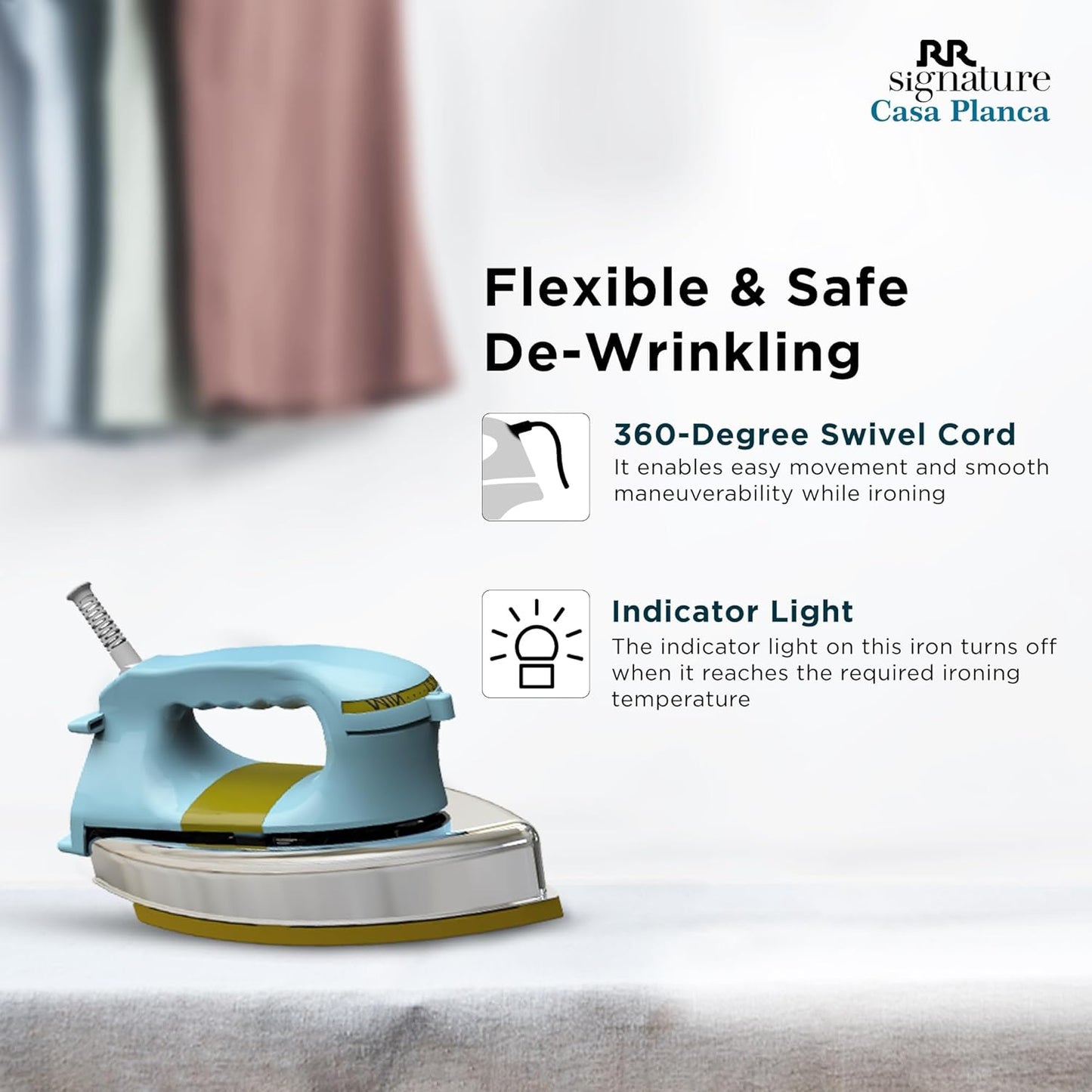 RR Signature Casa Planca 1100W Heavy Weight Dry Iron