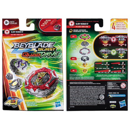 Beyblade Burst QuadDrive Glory Regnar R7 Starter Pack with Launcher, Kids 8+ Toy